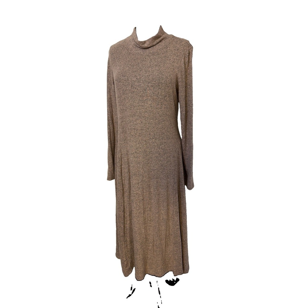 Rabbit Rabbit Rabbit Designs Sz 12 Fit Flare MIDI Long Dress Brown Long Stretchy